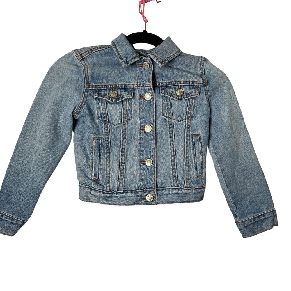 Disney Gapkids Denim Jacket Toddler Small Thumper Rabbit Bambi Sequin Ruffle - Picture 2 of 10